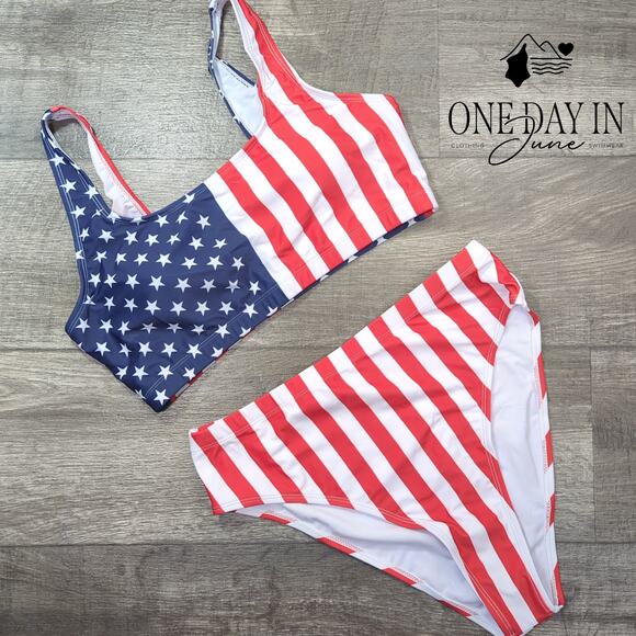 CharmLeaks Other - CharmLeaks High Waist Crop Bikini Swimsuit Size XL